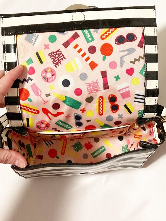 Kate Spade Darcel Tobyn Striped Apple Convertible Crossbody Bag - Picture 7 of 10